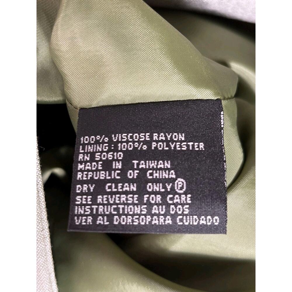 Kasper Blazer Suit Jacket Womens Size 10 Olive Green 4 Buttons Business Office - Picture 4 of 7